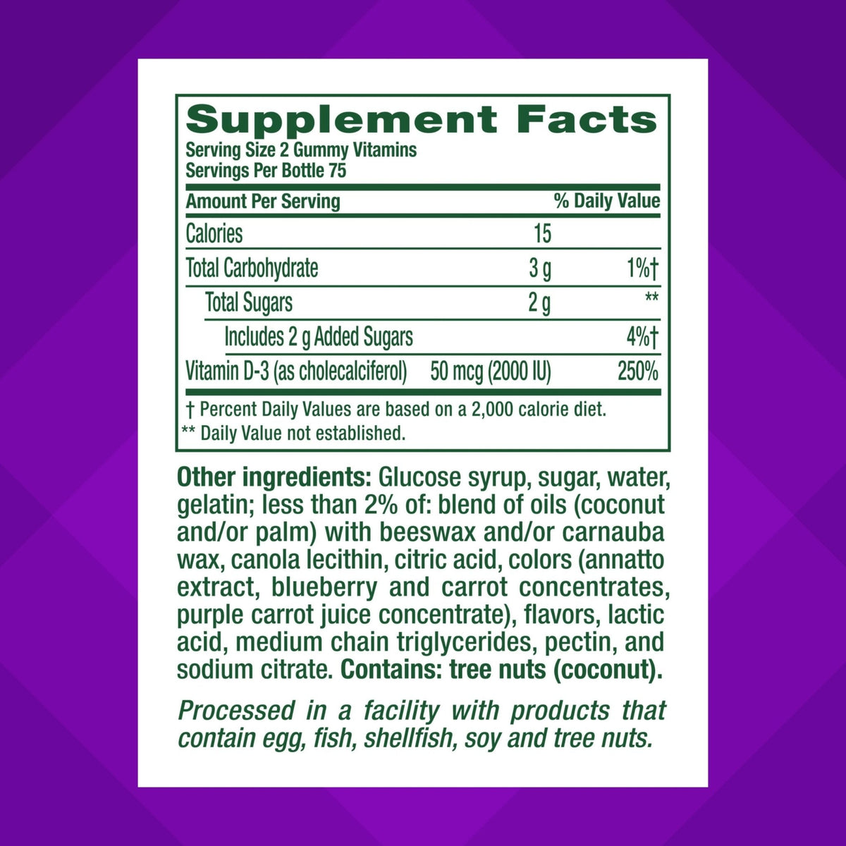 vitafusion Vitamin D3 Gummies, Bone and Immune Support, Peach, Blackberry, Strawberry Flavored - PrimeBioHealth - canada supplements
