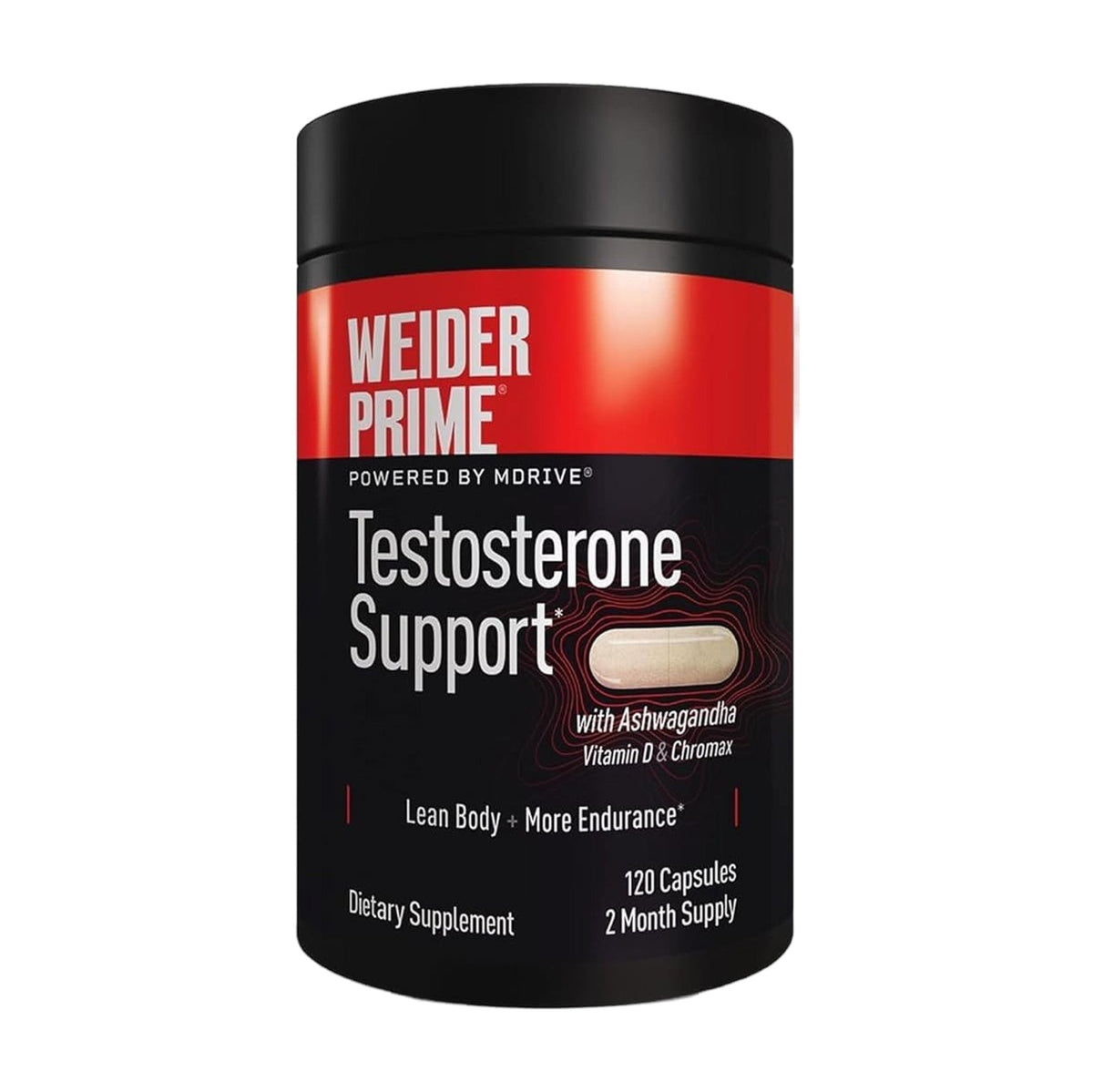 Weider Prime Support - Men's Nutrition - Enriched with Vitamins & Minerals - with Ashwagandha, Chromax Chromium, Bioperine & Zinc - Gluten Free - 120 Capsules - PrimeBioHealth - canada supplements