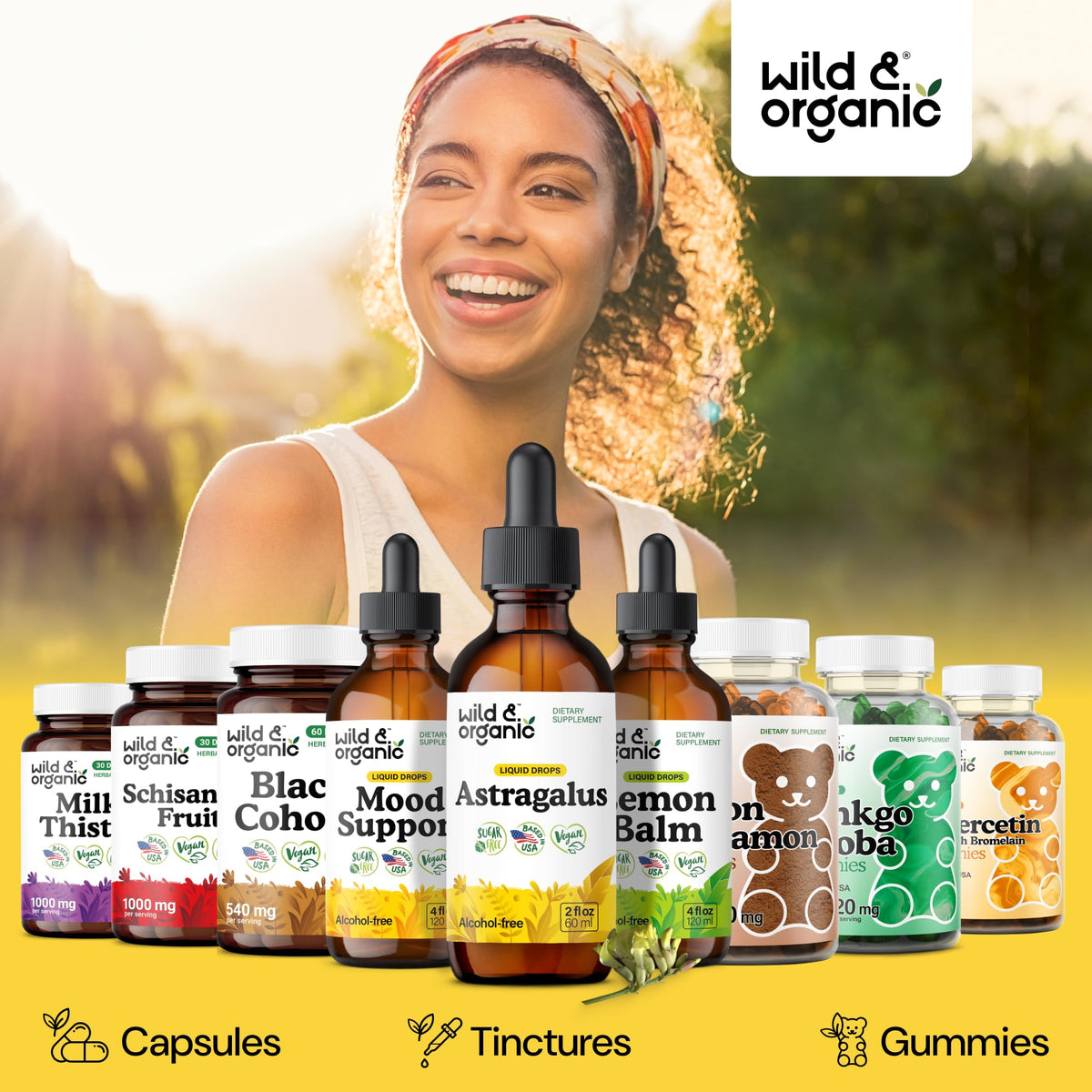 Wild & Organic Astragalus Root Extract Drops - Immune Support - Liquid Astragalus Supplement - Add to Tea & Mix with Powder - Membranaceus Herb - Vegan, Sugar & Alcohol-Free Tincture - 4 fl oz - PrimeBioHealth - canada supplements