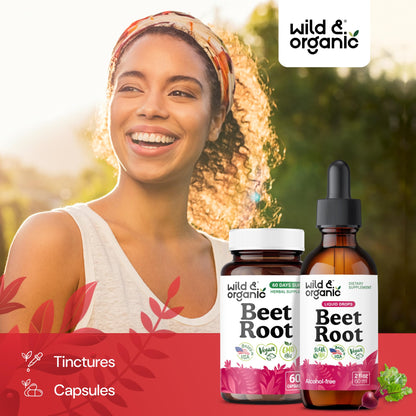 Wild & Organic Beet Root Extract Drops - Energy Support - Liquid Red Beets Supplements - 400 mg per Serving - Mix with Powder - Vegan, Sugar & Alcohol - 4 fl oz - PrimeBioHealth - canada supplements