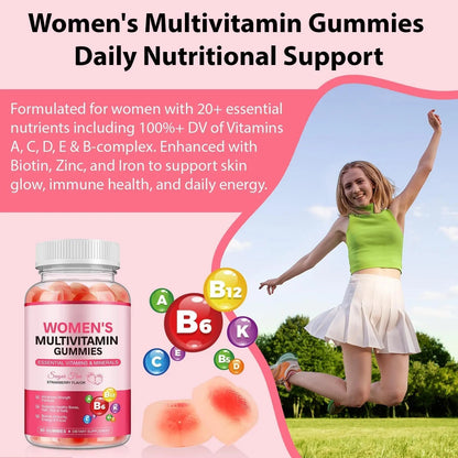 Women's Multivitamin Gummy, Vitamins A, C, D, E, K, B6, and B12 Womens Daily Multivitamin Gummy for Hair,Skin & Nails, Immune Energy - PrimeBioHealth - canada supplements