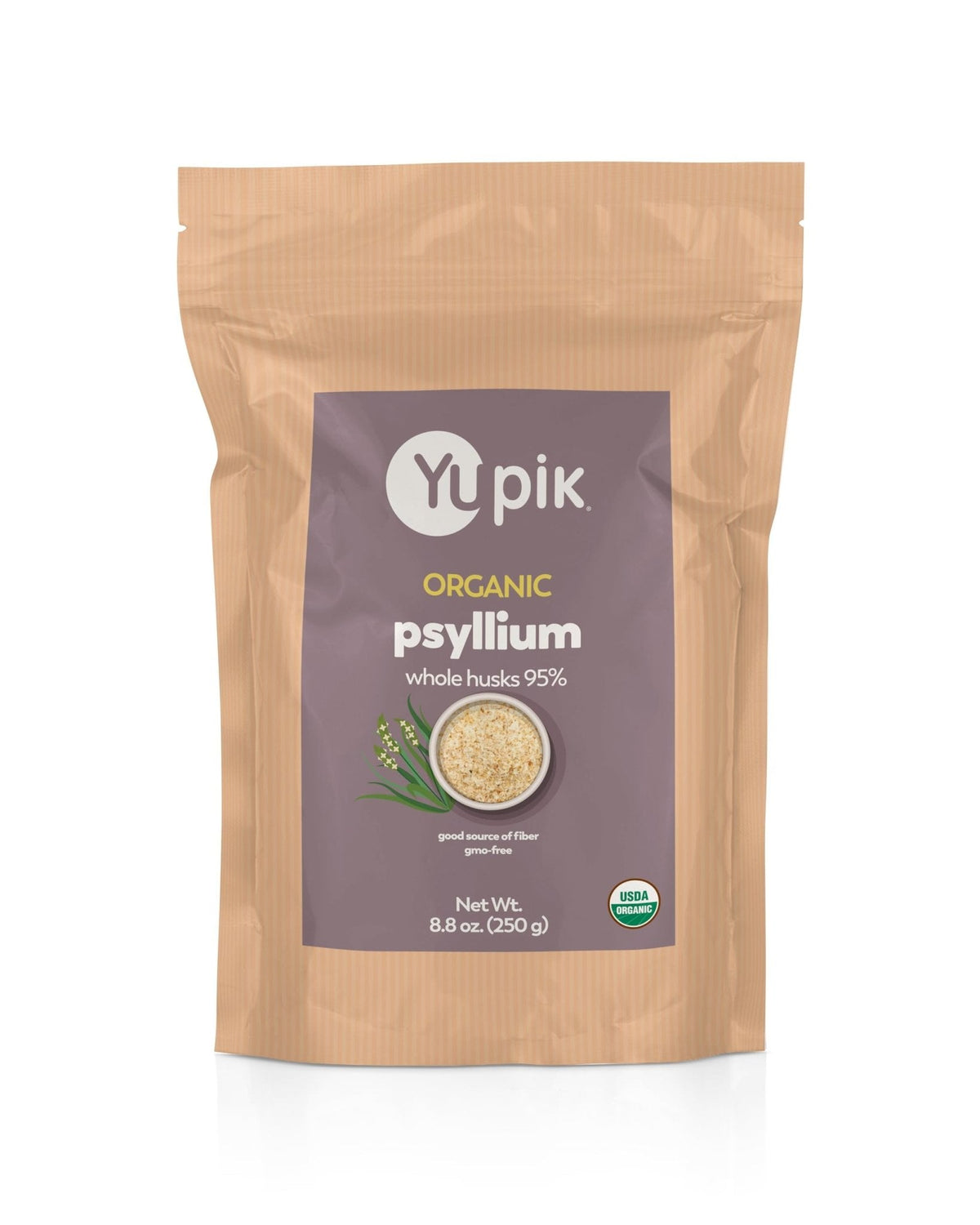 Yupik Organic Whole Husk Psyllium 8.8 Oz, 95% Purity, Soluble Fiber, USDA Certified, Non-GMO, Kosher, Gluten-Free, Sugar-Free & Fat-Free, Unflavored - PrimeBioHealth - canada supplements