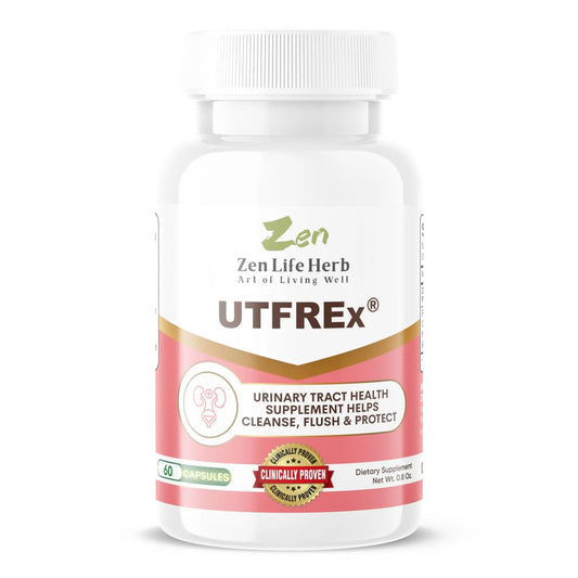 ZEN LIFE HERB UTFREx – Fast Acting - Promotes Urinary Tract Health Supports Healthy Immune and Urinary System, No Vitamins, Minerals, Prebiotics, Sugar, Plant-Based Supplement (60 Capsules) - PrimeBioHealth - canada supplements